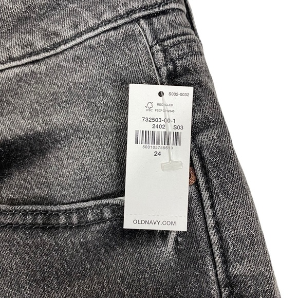 Old Navy Denim Womens Jeans Plus Size 24 High-Rise OG Straight Gray Faded Black - Picture 3 of 9